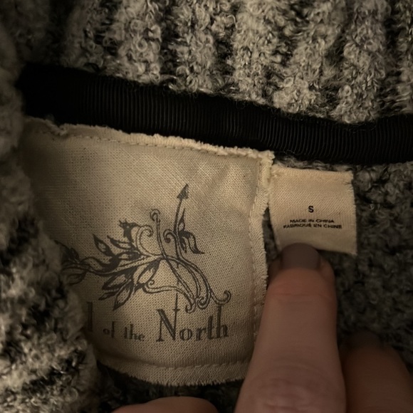 Anthropologie Angel Of The North Cabled Boucle Sweater - Gray - Small - Picture 3 of 7